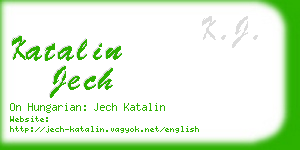 katalin jech business card